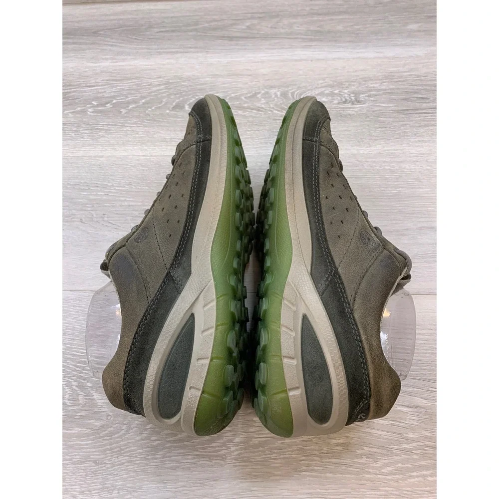 ECCO Biom Natural Motion Mens' 12 Olive Green Brown Leather Shoes Sneakers